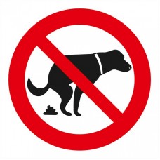 Zákaz venčenie psov 210x210mm - samolepka