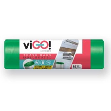 viGO! Vrecia odpadkové LDPE zelený 60l / 10 ks 60x80cm