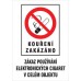 Fajčenie zakázáno- Zákaz používania el. cigariet - plastová tabuľka A4