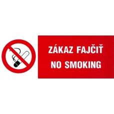 Zákaz fajčiť - No smoking 210x80mm - samolepka