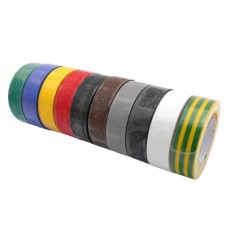 GEKO - Izolační páska 15mm x 10m. Ruozné farby. 10 kusov