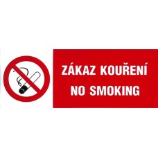 Zákaz kouření - No smoking 210x70mm - samolepka
