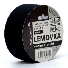 Lemovka - textilná lepiaca páska čierna 48mm x 10m