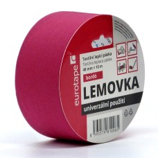 Lemovka - textilná lepiaca páska bordová 48mm x 10m