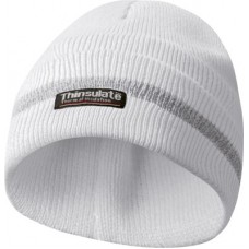 Zimná reflexné čiapky, materiál THINSULATE - biely