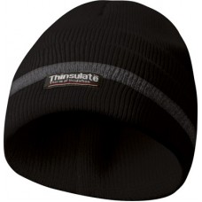 Zimná reflexné čiapky, materiál THINSULATE - čierna