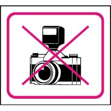 Zákaz fotografovania - samolepka 100x90mm