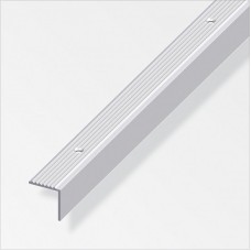 ALFER - profil schodový úzky ryhovaný dierovaný hliník elox striebro 1000x19x20mm