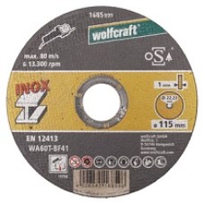 WOLFCRAFT - Rezacie kotúče na nehrdzavejúcu oceľ, extra tenké 115mm