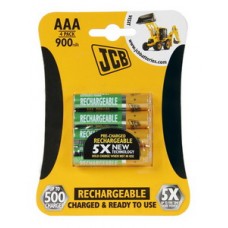 JCB - RTU NiMH AAA / R03, 900mAh, prednabité batérie, blister 4 ks