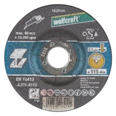WOLFCRAFT - Rezacie kotúče na kov, zalomené 115mm